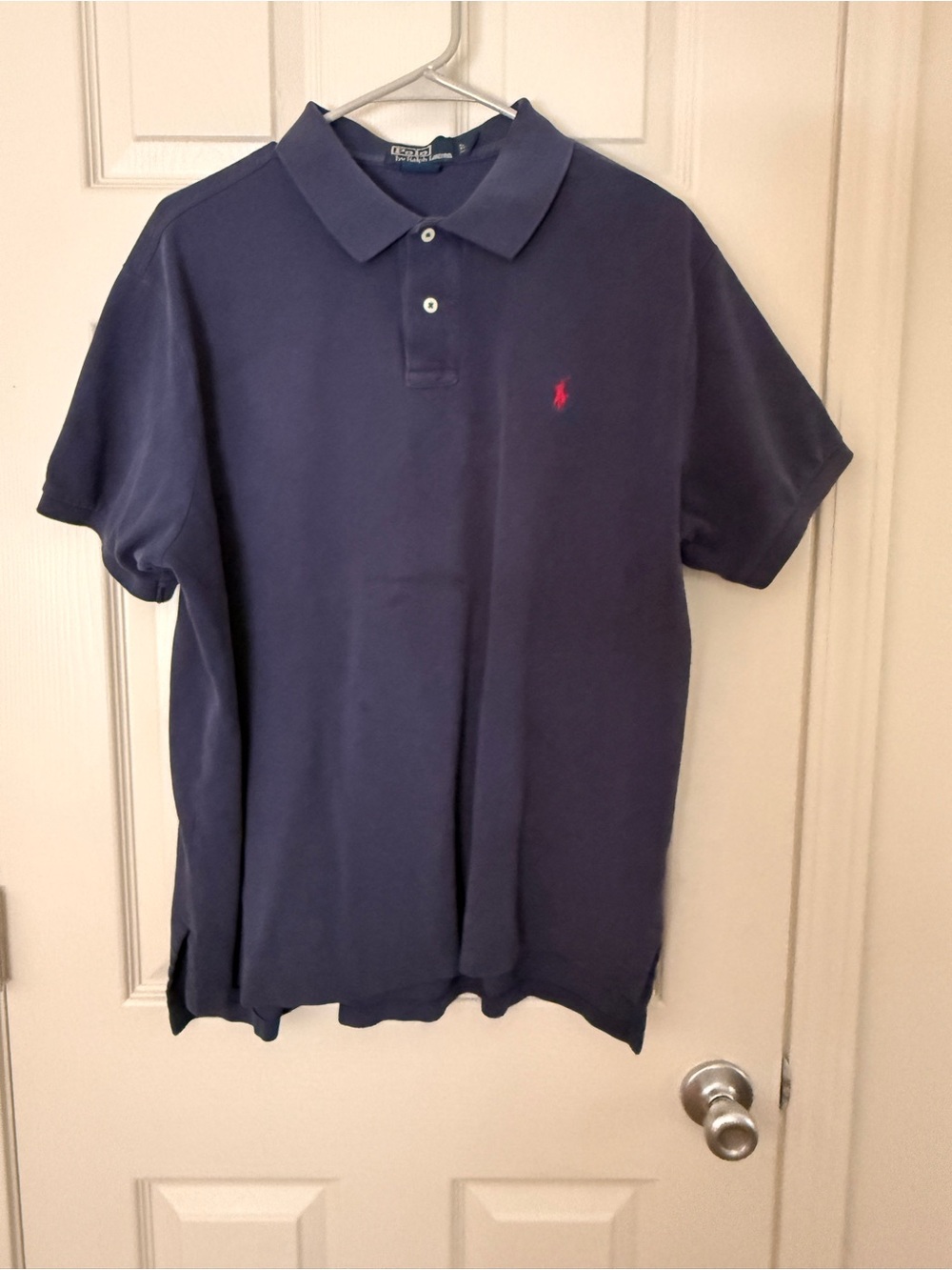 Ralph Lauren Navy Polo with Red Pony Embroidery